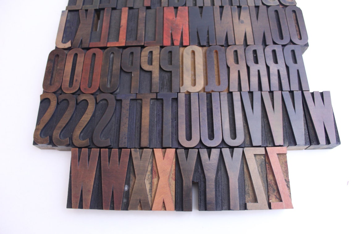 Wood Letterpress Letters. 2 1/2 Hamilton Wooden Type. | Etsy