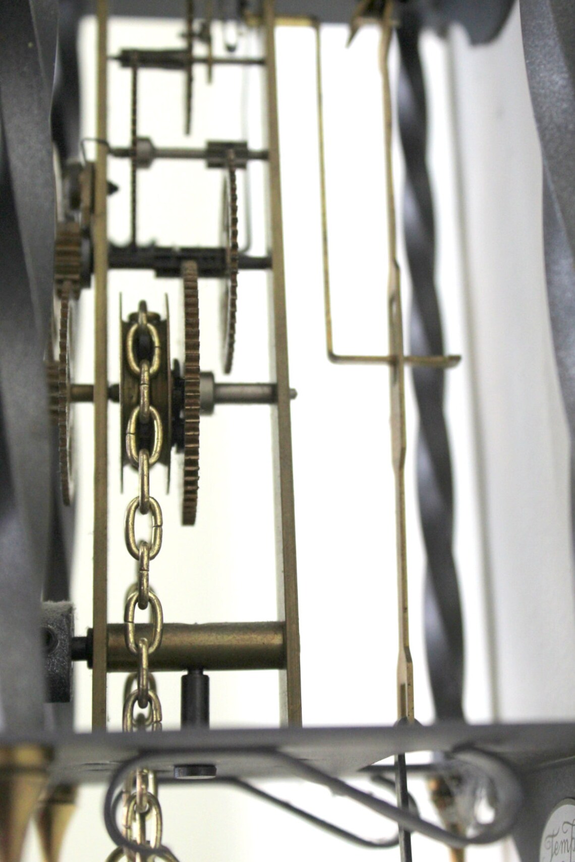 Vintage Skeleton Weight Driven 8 Day Clock with Enamel Face. Etsy