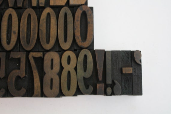 Wens academisch account Vintage houten letterdruk type. 1 3/8 houten letters en | Etsy