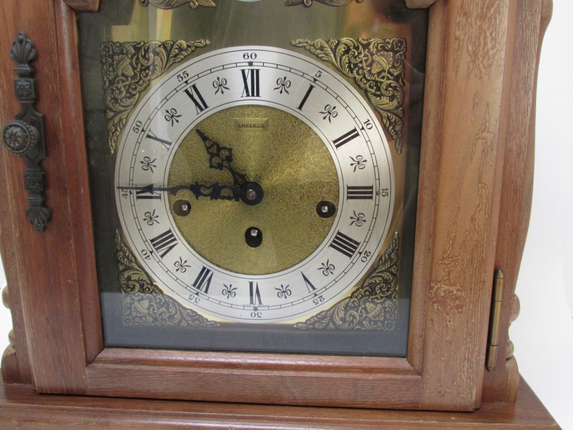 Mantle Clock Emperor Tempus Fugit Westminster Chime Key Wound Etsy