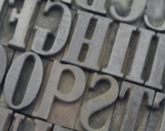 One Inch Letterpress Type.  Pick Your Letters. Wood Printers Block. 1" Hamilton Wood Letterpress.