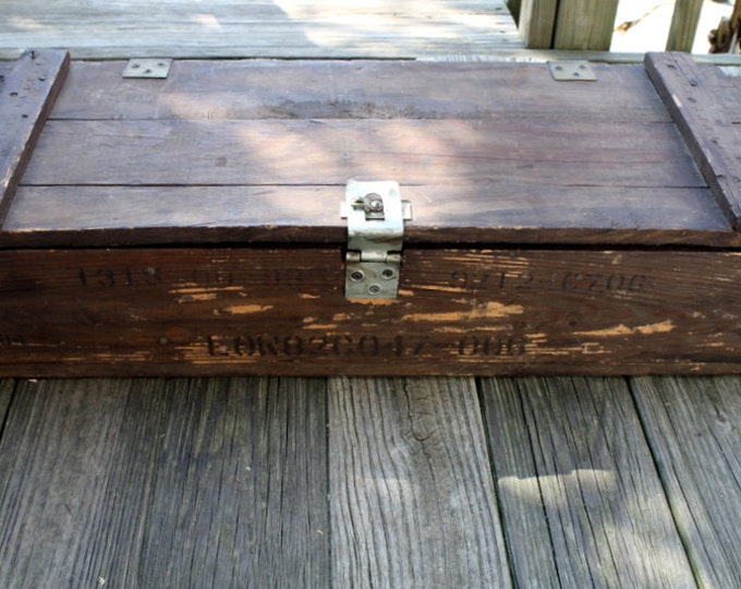 Military Ammo Box. Vintage Wood Ammunition Box. Rustic Decor. Etsy