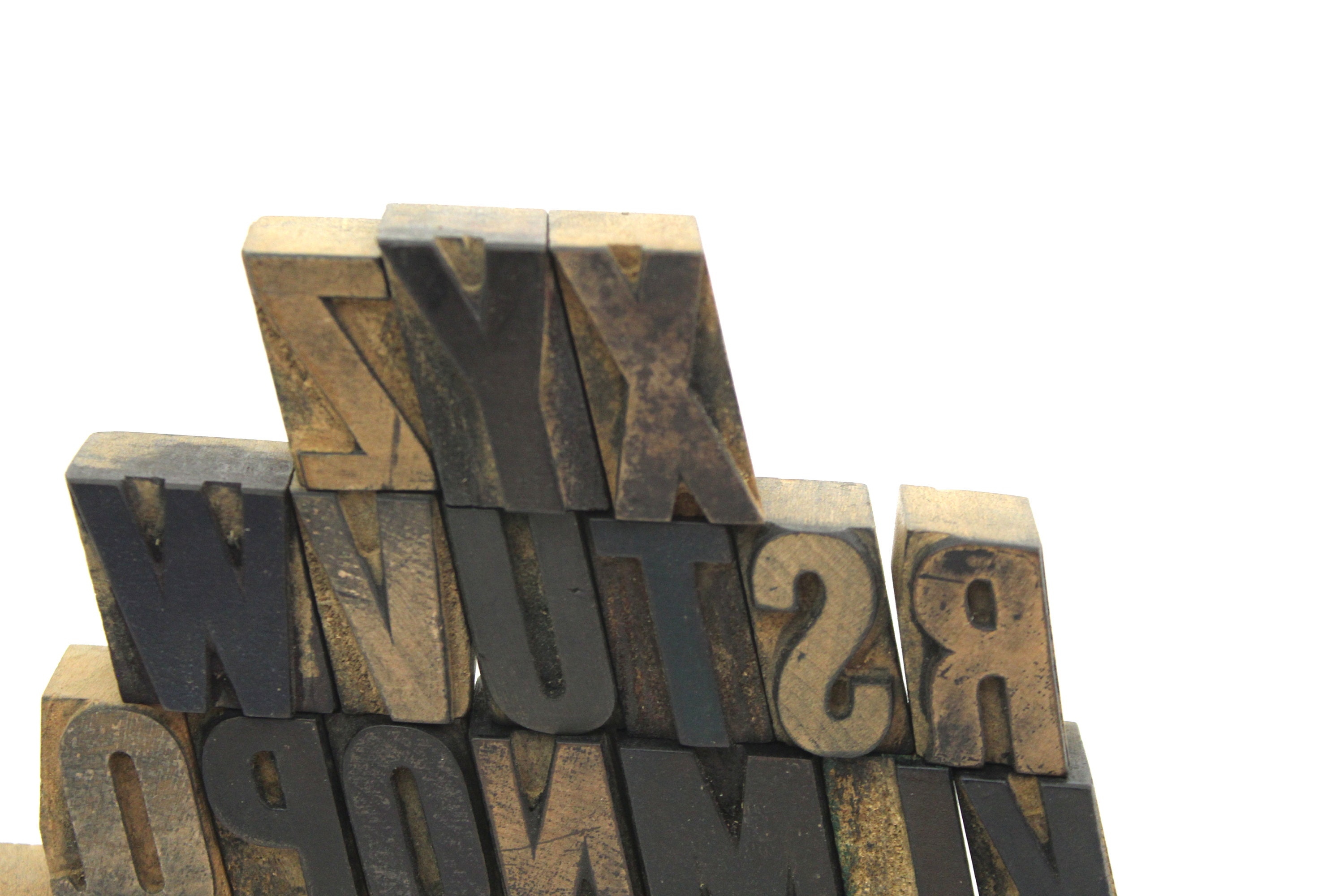 Italic Type Wood Letterpress. Slanted Wooden Printing Blocks. | Etsy