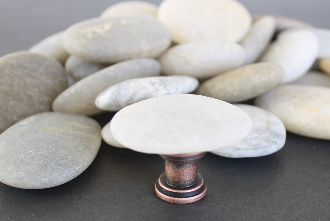 Rock Knobs. Beach Stone Knobs All Natural Rock Drawer Etsy