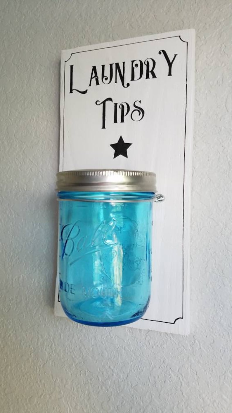 Tip Jar. Change Jar.laundry Room Decor. Farmhouse Style. Etsy