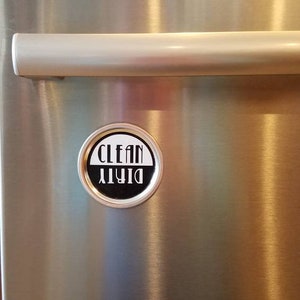 FREE SHIPPING! Dishwasher magnet clean dirty. Retro style. Farmhouse style. Flip. Rotate. Kitchen Decor. Chalkboard Style. Stainless Steel.