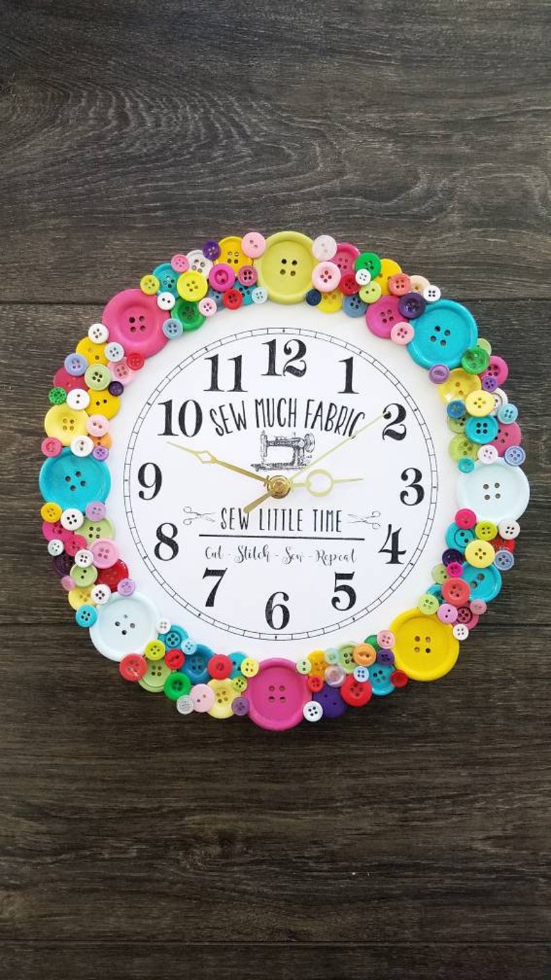 Sewing Room Clock 11. Craft Room. Wall Decor. Quilting. Etsy