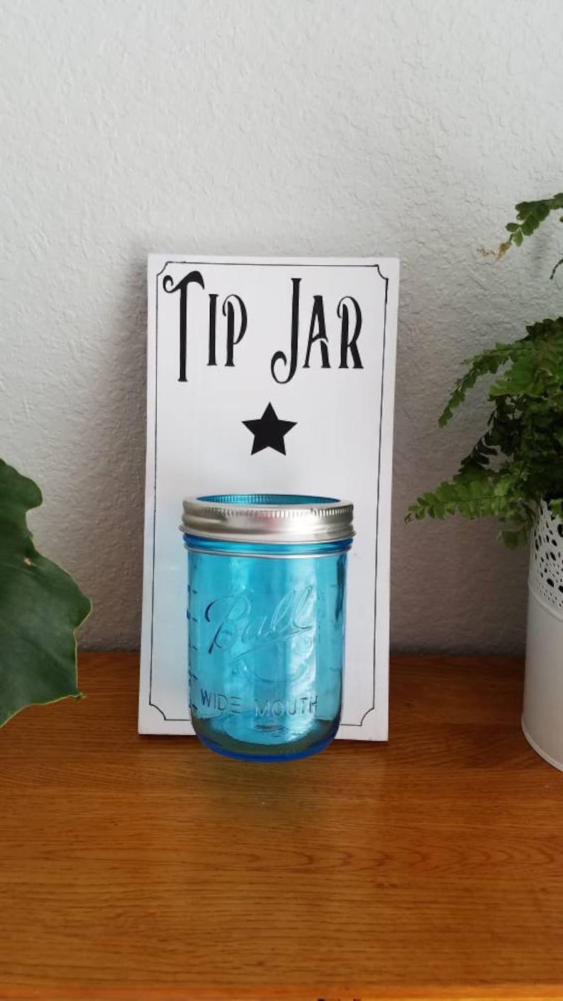 Tip Jar. Change Jar. Laundry Room Decor. Farmhouse Style. Etsy