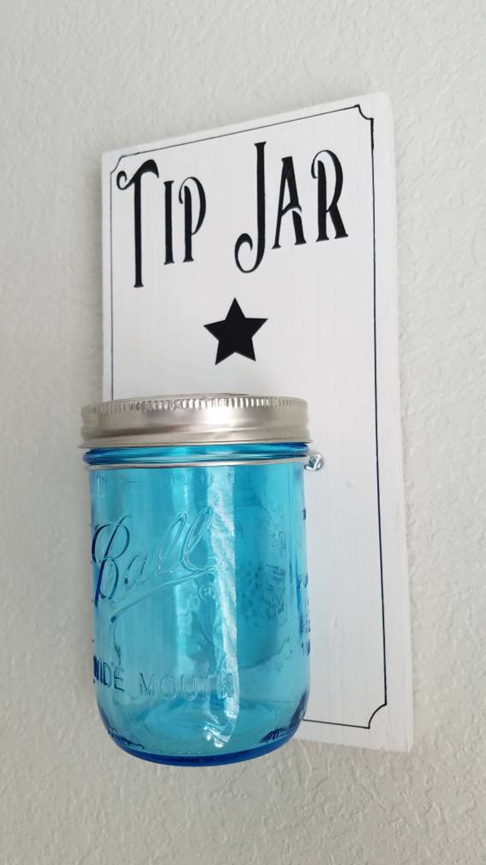 Tip Jar. Change Jar. Laundry Room Decor. Farmhouse Style. Etsy