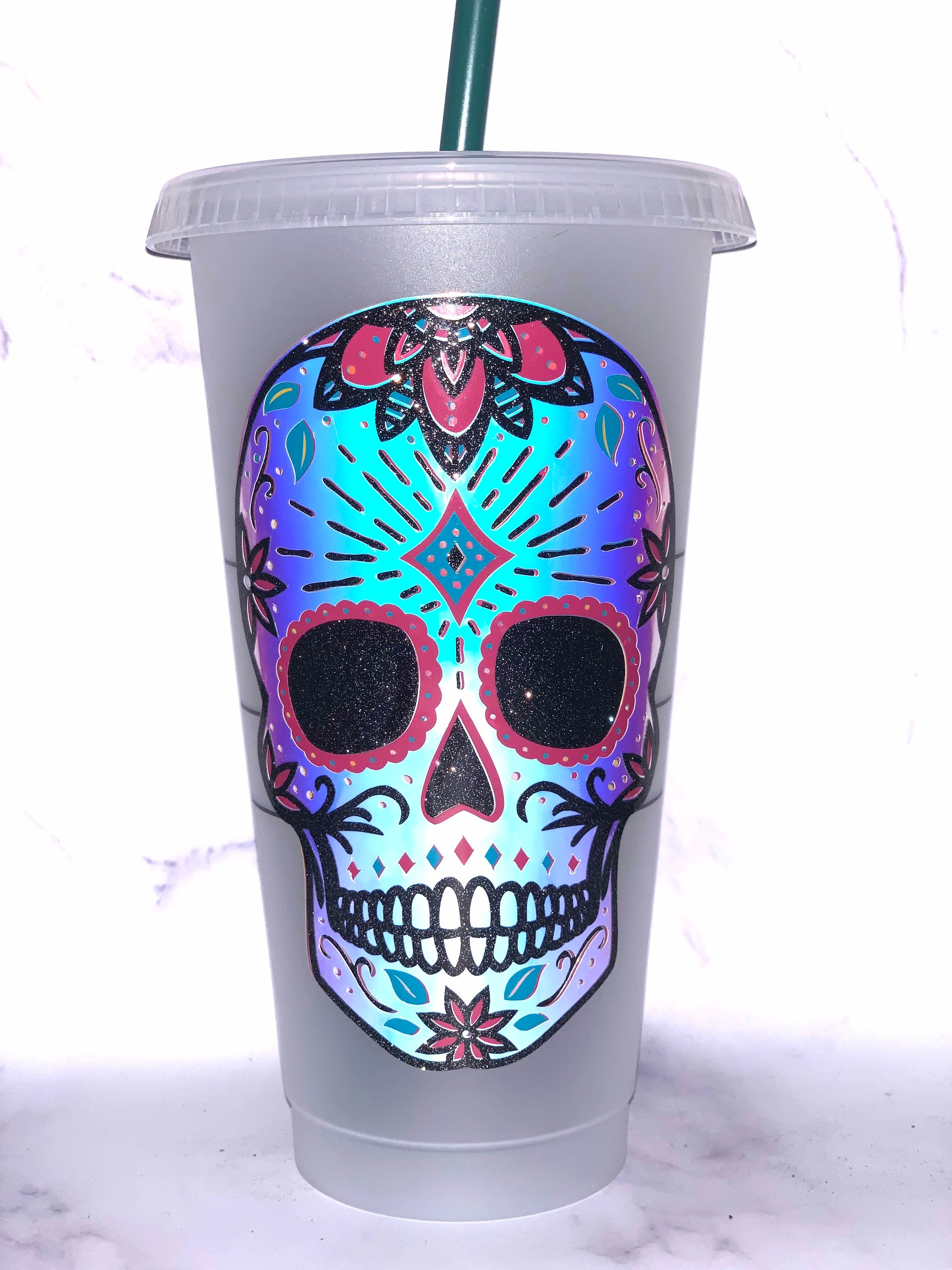 Sugar Skull Starbucks cup Personalized Coffee Cup Coffee Etsy