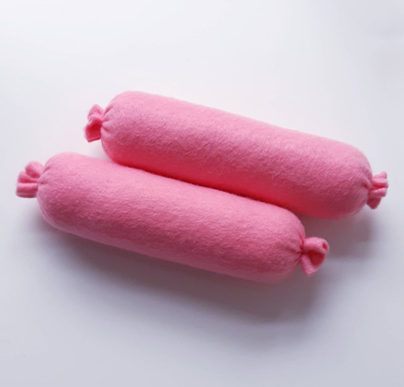 Felt play food play food felt food breakfast food sausages image 5