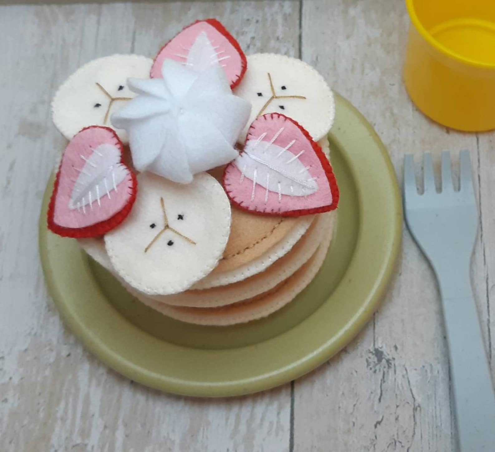 Felt Play Food Felt Pancakes Banana Pancakes Pancake Stack Etsy UK