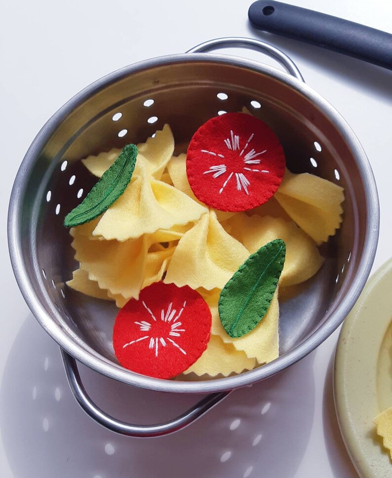 Felt Play Food Pasta Bows Farfalle