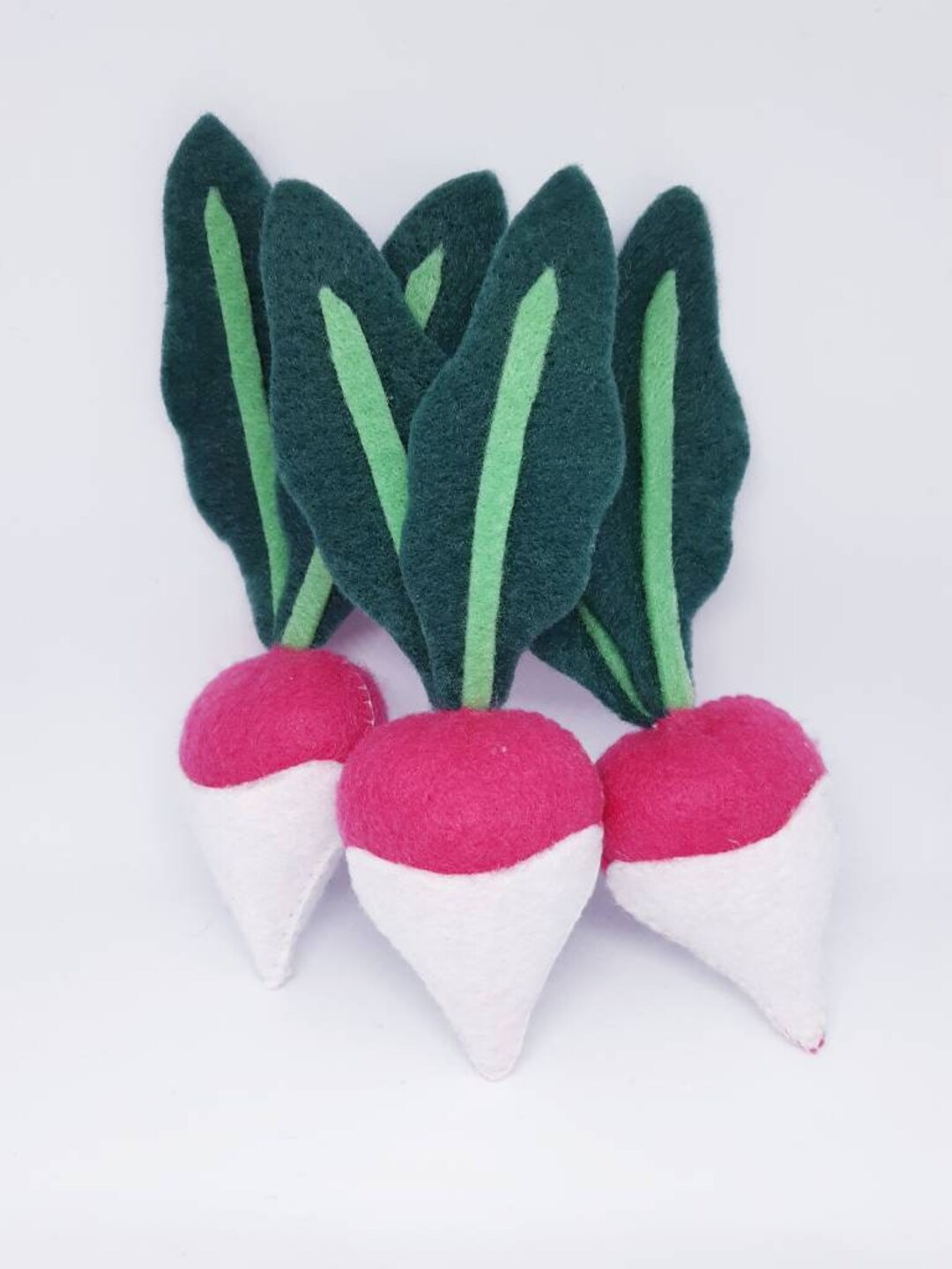 Felt Play Food Radishes Felt Vegetables Etsy UK