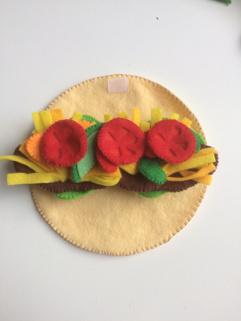 Felt Play Food Felt Fajita Felt Taco Felt Mexican Food Etsy