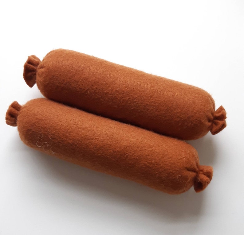 Felt play food play food felt food breakfast food sausages image 3