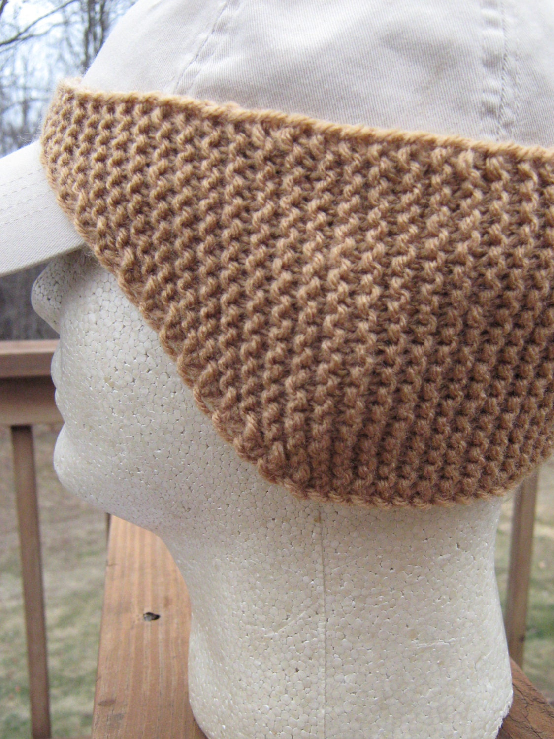 Pattern for Knitted Baseball Cap Ear Warmer Instant Download Etsy