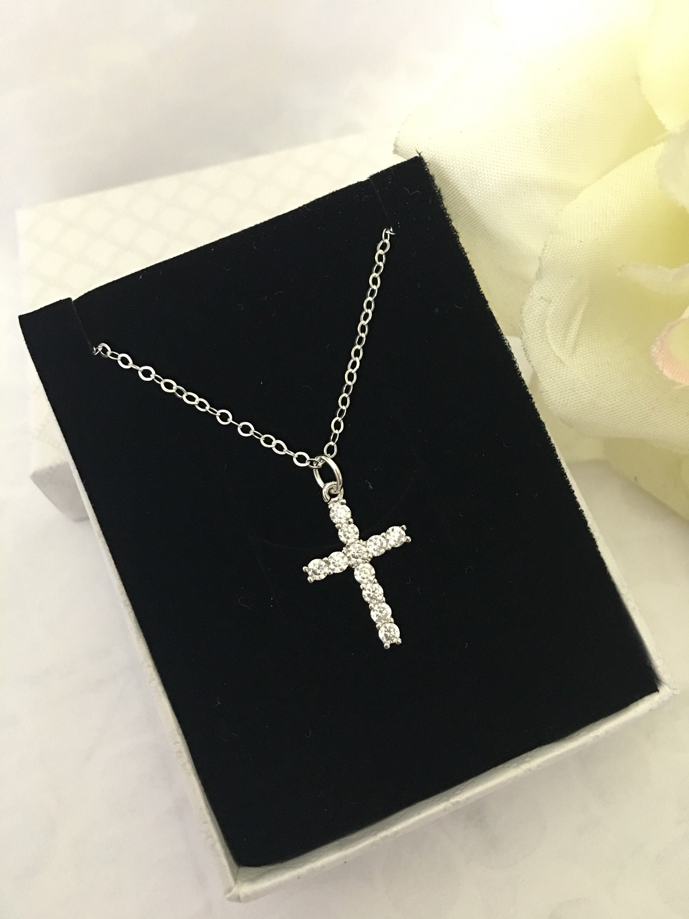 EN Crystal Cross Necklace - Gold – Shop Whimsicality