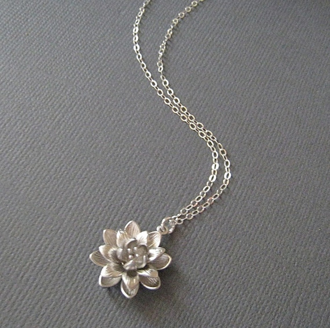Multi Flower Necklace in STERLING SILVER CHAINFlora | Etsy