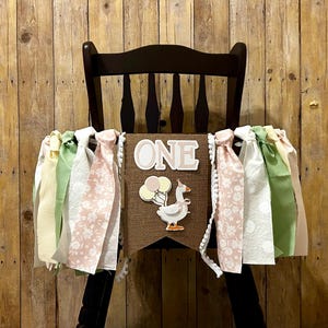 One Silly Goose high chair banner. One Silly Goose photo prop. One Silly Goose 1st birthday party.