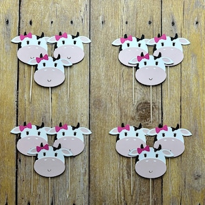 Cow Cupcake Toppers. Cute Cow cupcake toppers. Cow birthday party. Moo I&#39;m two cow birthday.