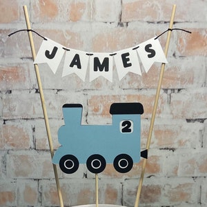 Train Birthday Cake Banner. Train Number Cake Topper. Choo Choo Train Cake Banner.