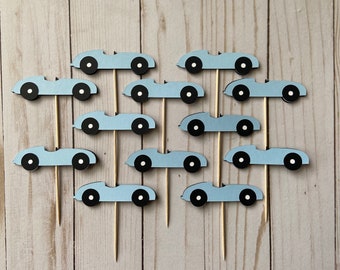 Race Car Cupcake Toppers. Race Car Birthday.