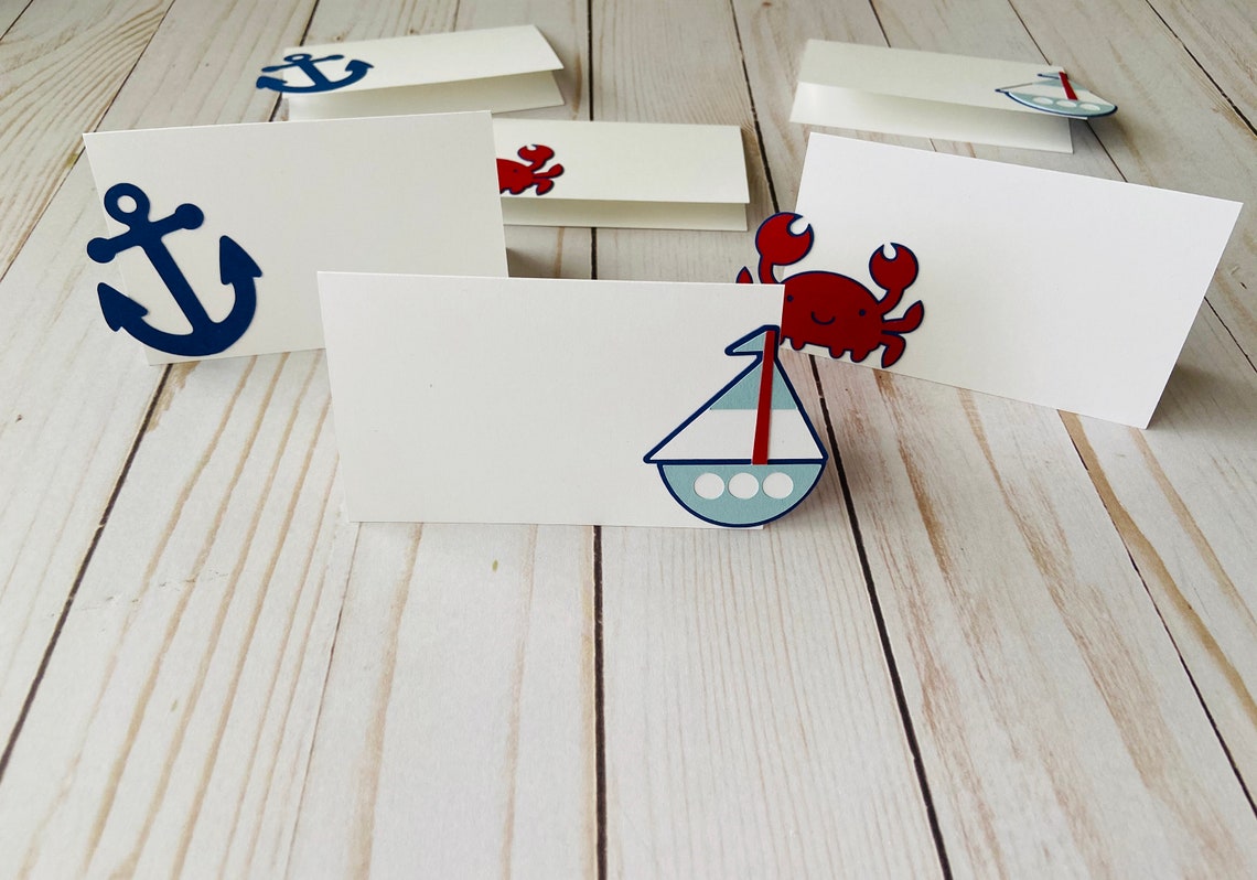 Nautical Themed Food Cards. Nautical Birthday Party. Nautical | Etsy