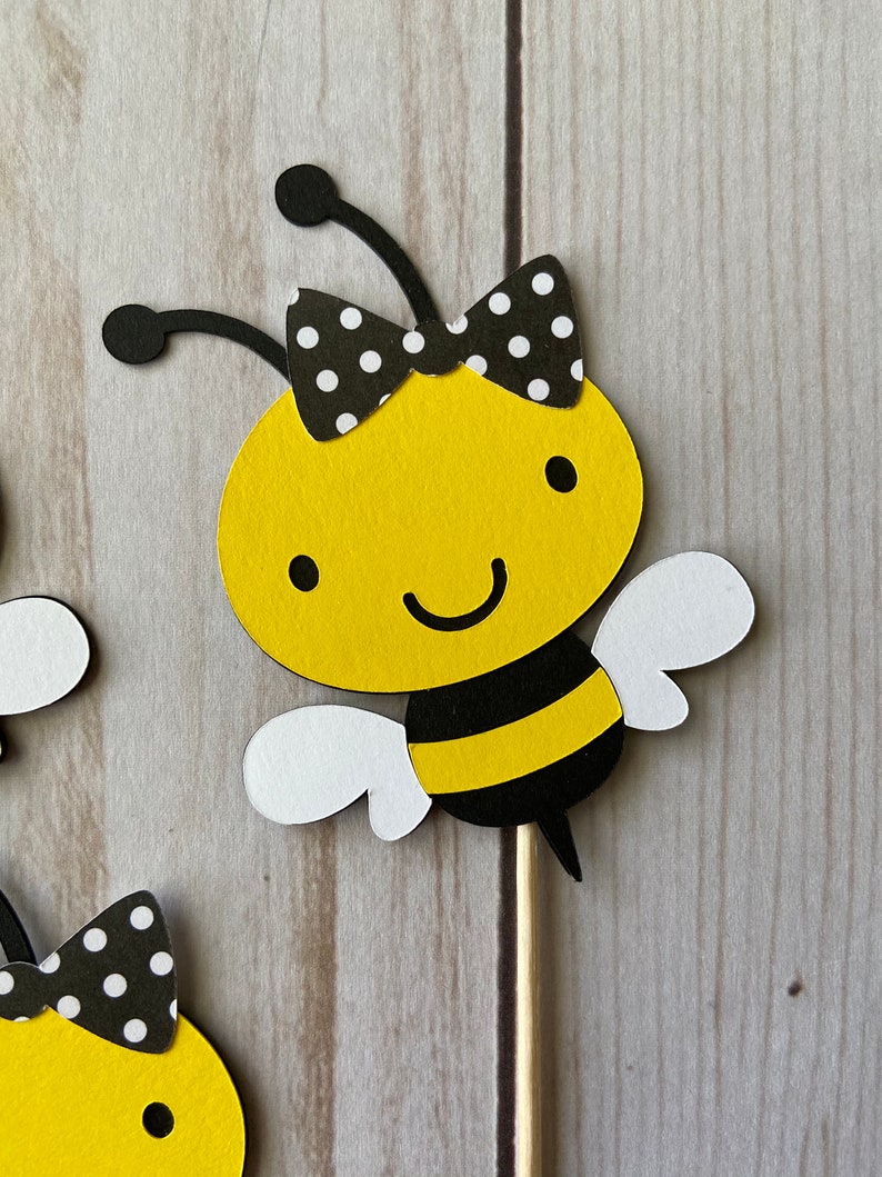 Bumble Bee Cupcake Toppers. Bee Birthday Party. Bee Baby Etsy
