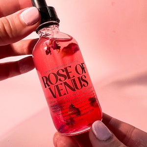 Rose Of Venus - 2 oz Crystal Infused Bath and Body Oil Gift For Her