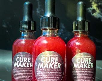 Cure Maker - Aceite para baño y cuerpo con infusión de cristales de 2 oz / Regalo para ella
