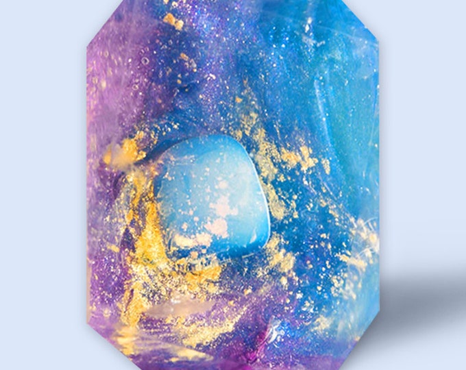Spirit Of Eternity | Large Soap Bar | Crystal Bar Soap | Handmade Soap | Best Selling | Crystal Soap | Opalite | Vegan Soap