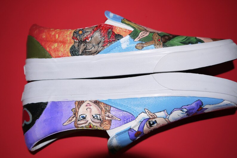 Custom Hand Painted Shoes Legend of Zelda Ocarina of Time