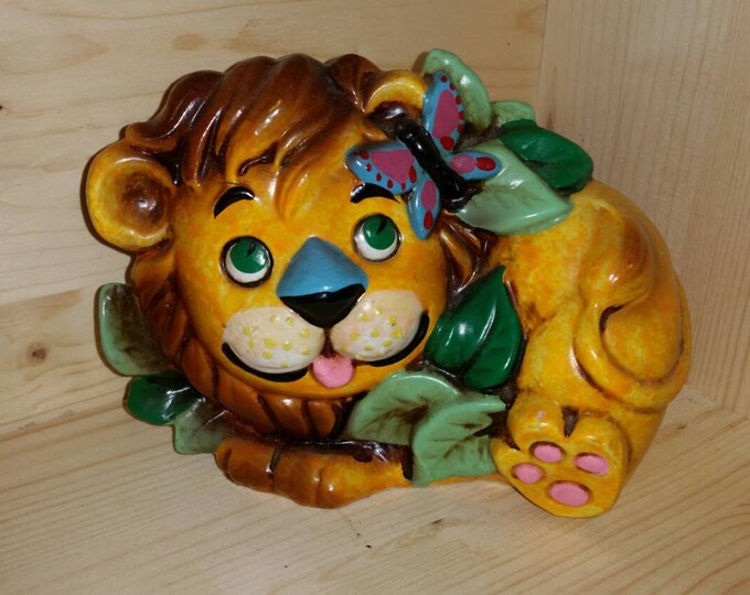 Lion Piggy Bank by Napcoware Japan - Etsy
