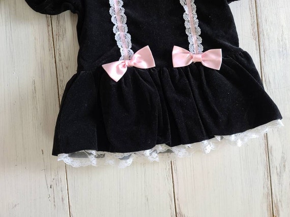 Vintage Velvet Lace Ruffles and Bows 24M Baby Dre… - image 8