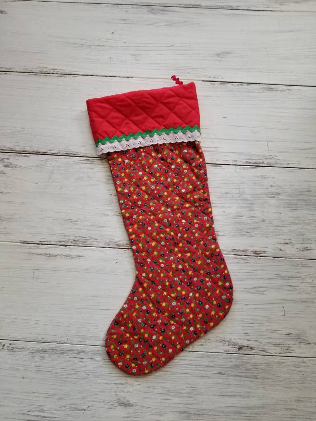 Vintage Handmade Christmas Stocking Etsy