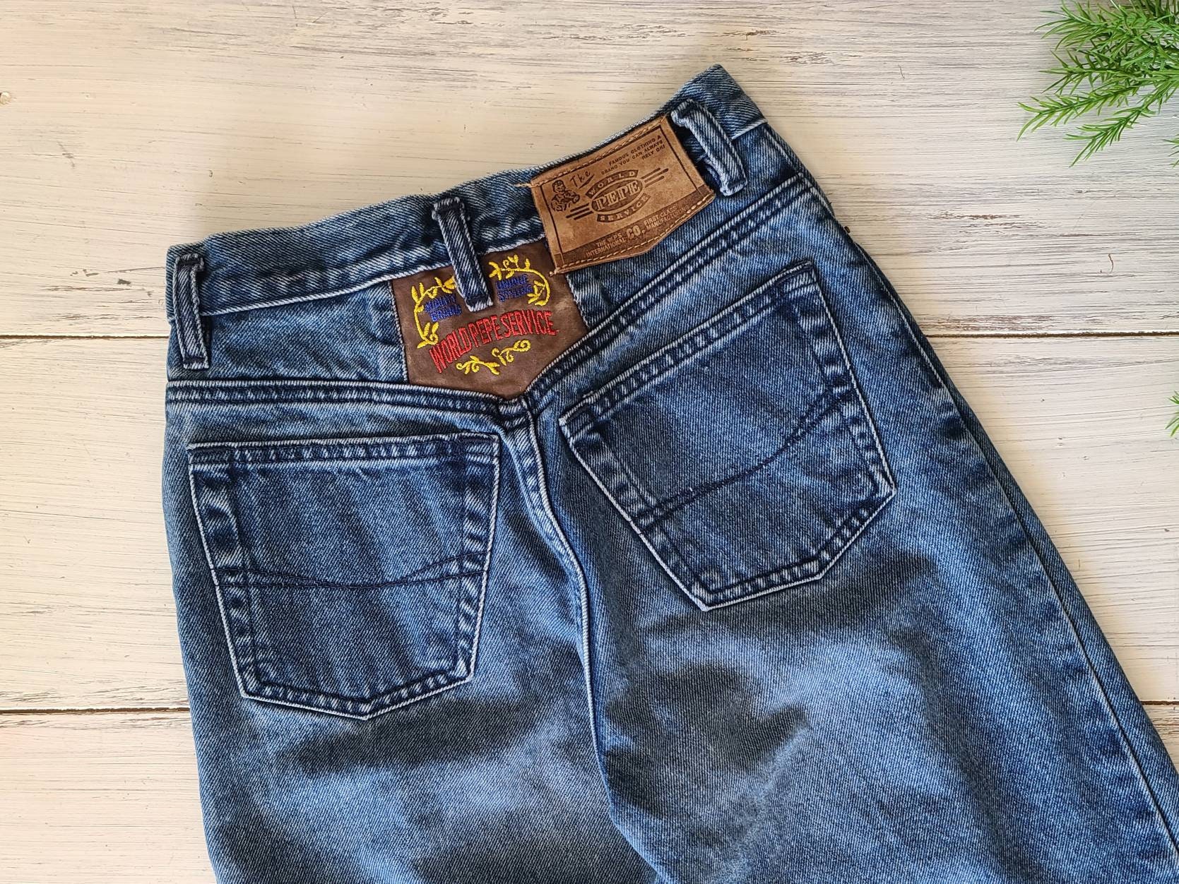 Hou op Leeuw vuist Vintage World Pepe Service 24x27 Jeans - Etsy