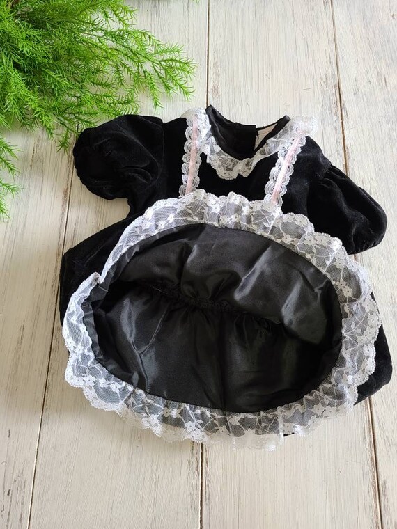 Vintage Velvet Lace Ruffles and Bows 24M Baby Dre… - image 7