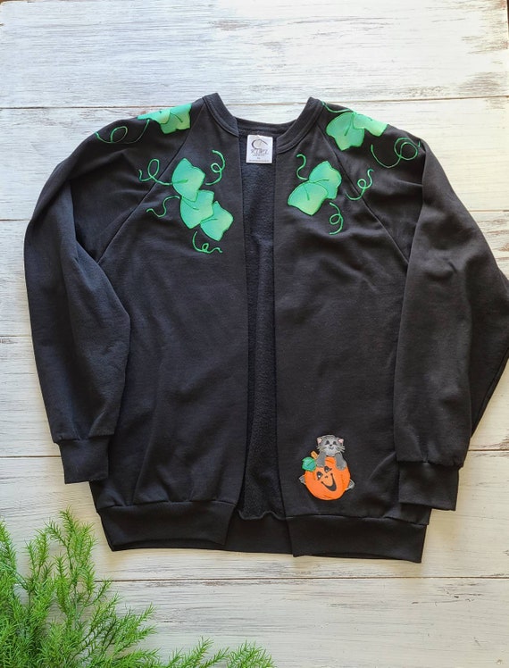 Vintage 90's Halloween XL Pumpkin Kitty Sweater Ca