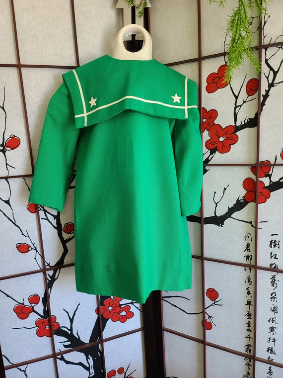 Handmade Kelly Green Girls Nautical Sailor Style D