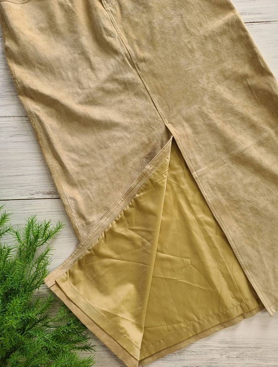 Vintage Seattle Suede Washable Eddie Bauer Skirt … - image 7