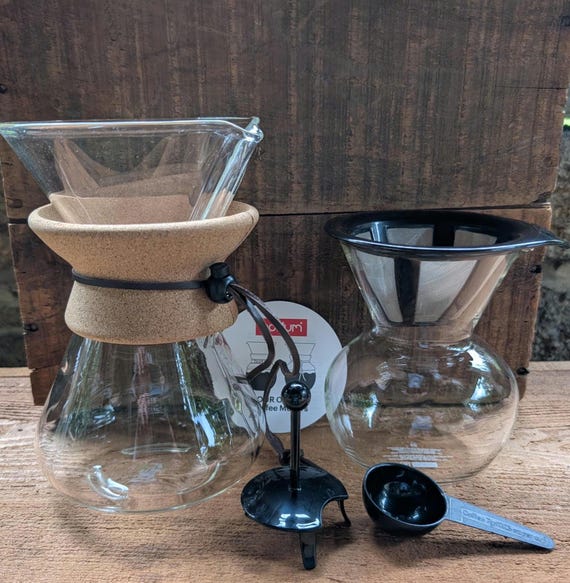 Vintage Chemex Pour Over Coffee Maker + BODEM 4 Cup - Etsy