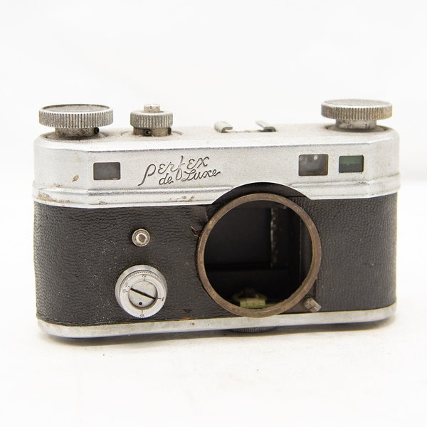 Vintage Perfex De Luxe, 35mm Camera, De Luxe Threaded Lens, TLR Camera, Camera Prop, Film Camera, Photography Prop, C3006-F3