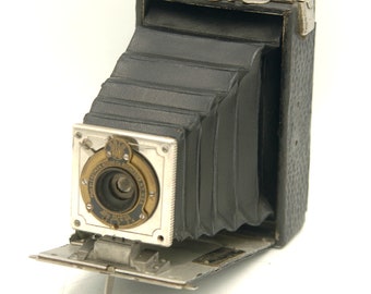 Vintage Premoette Jr. Camera, No. 1A Camera, 4 1/4 x 2 1/2 Plate Folding, Large Format Camera, Antique Wooden Bellows Camera, C1136