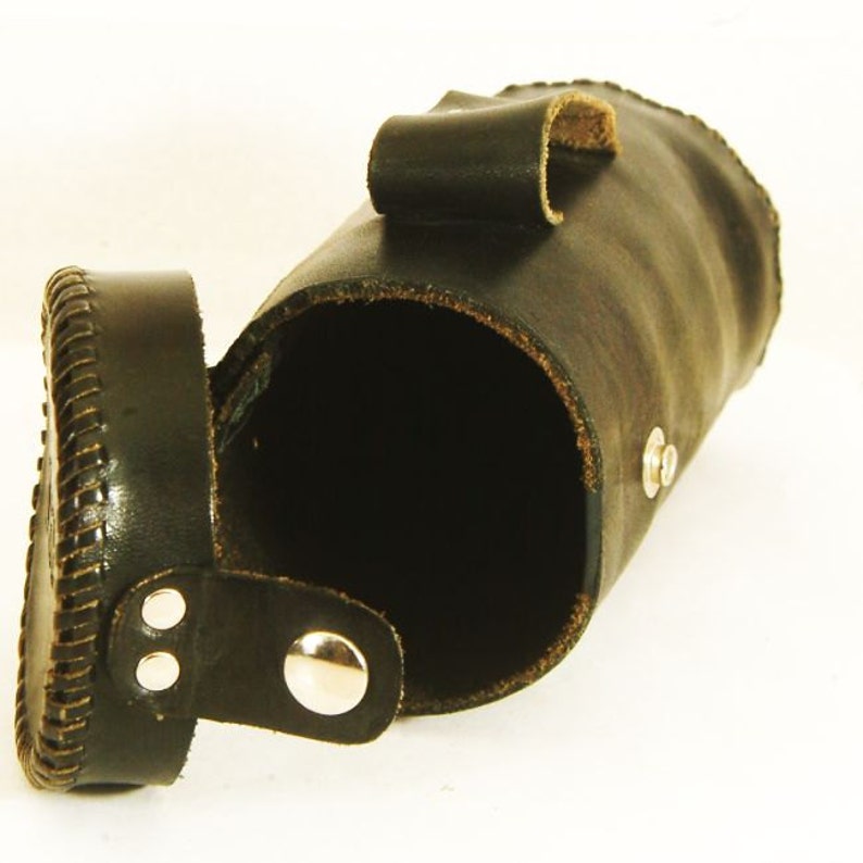 Vintage Black Leather Camera Lens Case With Belt Loop 140 Etsy