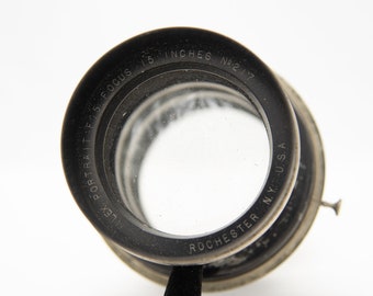 Vintage Large Ilex Petzval Lens, 15" f5 381mm Portrait Lens, Large Format Camera 8x10, Wet Plate Lens, Portrait Lens, L1025-A4