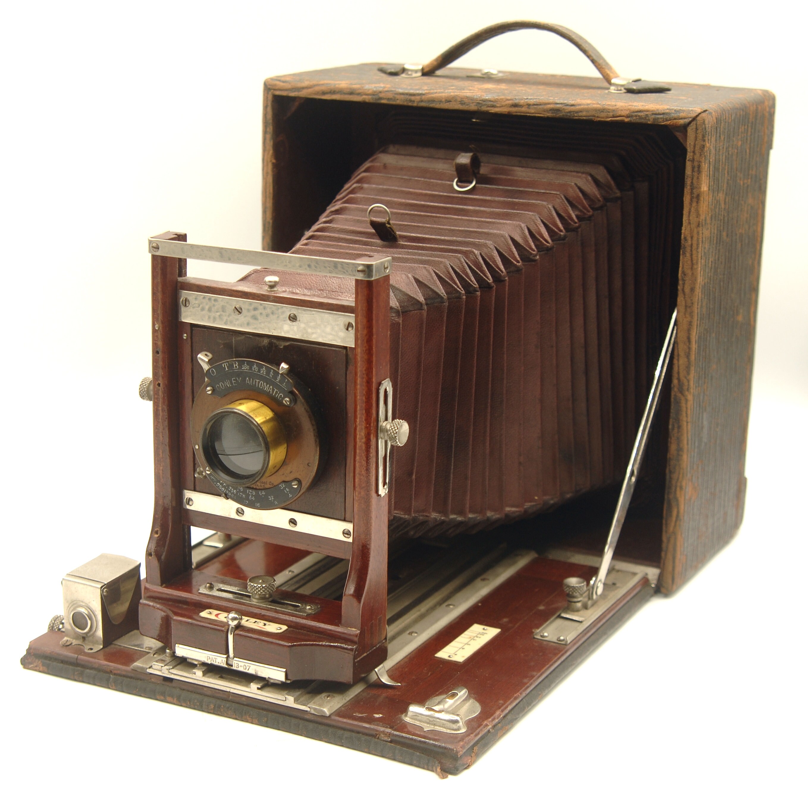 Vintage Conley 5x7 Wooden Camera With Lens, Antique Large Format