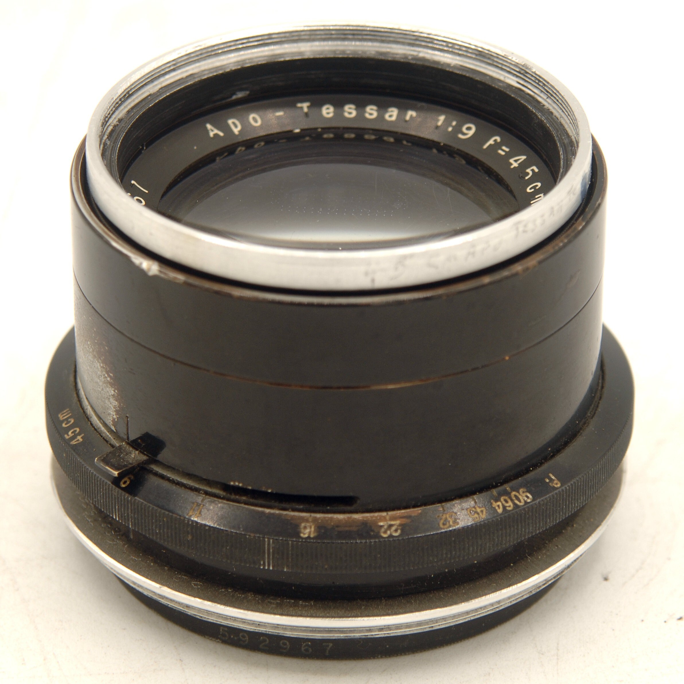 【現状品】CarlZeiss Jena apo-tesser 45cm f9 大判バレルレンズ カールツァイス カメラ レンズ レトロ ジャンク(矢38) Zeiss Jena 45cm (450mm) f⁄9 Apo-Tessar (72MT) Barrel Lens for 11x14
