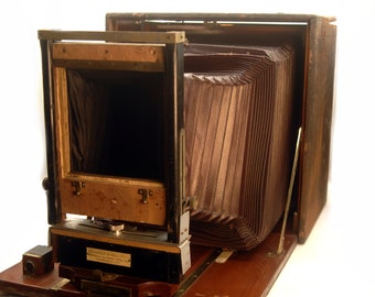 Rare Vintage Rochester Premo 8x10 Camera, Vintage Wooden View Camera, Antique Camera, Old Folding Photograph, Vintage Bellows Camera, C1558