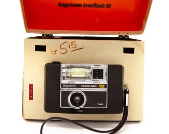 Vintage Rangefinder Camera, Keystone Everflash 10, 126 Film Camera, Retro Film Camera, Antique Rangefinder Camera, Vintage Camera, C1081-F3